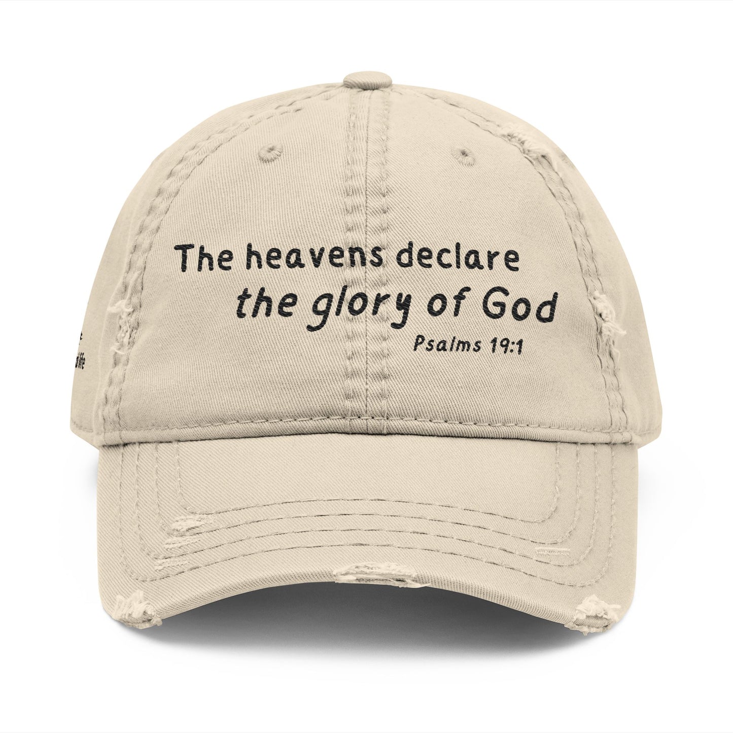 Glory of God Tan Distressed Hat