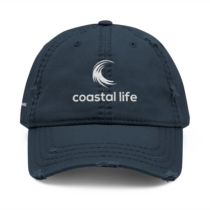 Coastal Life With Verse Distressed Hat