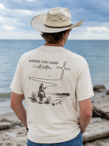 Where You Lead Tee Ivory (Coastal Cowboy)