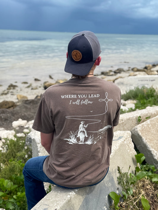 Where You Lead Tee Espresso (Coastal Cowboy)