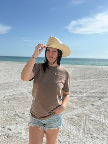 Where You Lead Tee Espresso (Coastal Cowgirl)